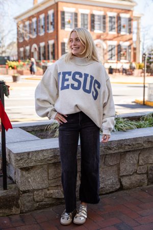 Jesus Reversible Mockneck Sweatshirt