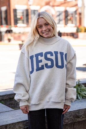 Jesus Reversible Mockneck Sweatshirt