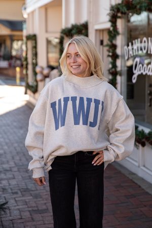WWJD Reversible Mockneck Sweatshirt